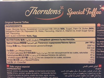 Special Tofee - Ingredients - fr