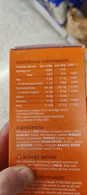 Simply nutty muesli - Nutrition facts
