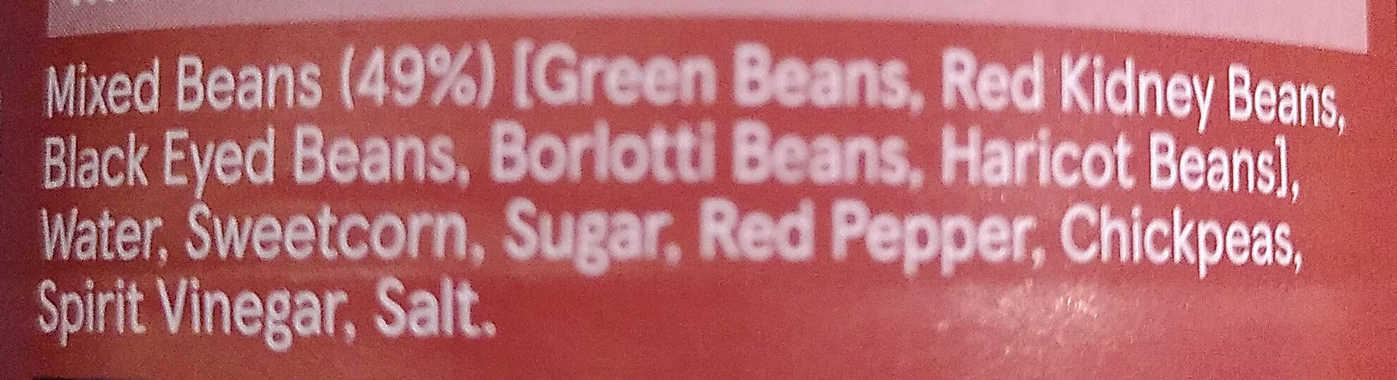 Mixed Bean Salad in Vinaigrette - Ingredients