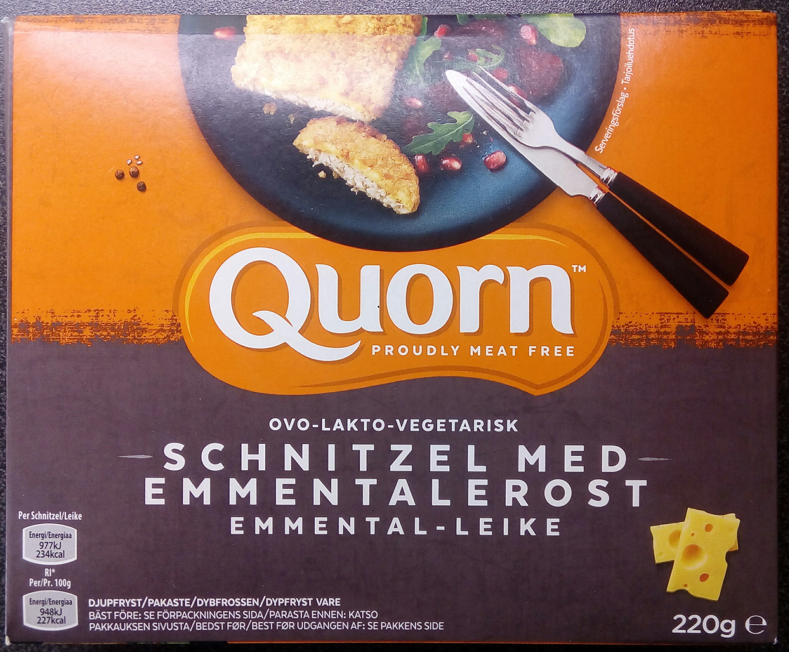 Quorn Schnitzel med Emmentalerost - Produkt