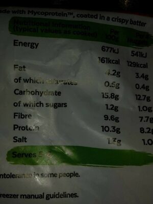 Crispy Nuggets - Nutrition facts