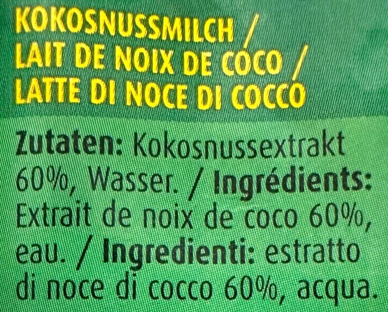 Coconut Milk - Kati - Zutaten