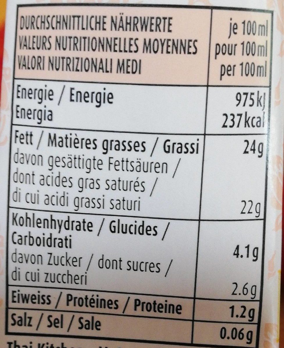 Kolosnuss Crème - Valori nutrizionali - fr