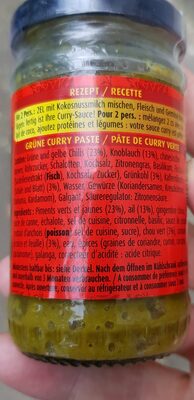 Green curry paste - Ingrediënten - fr