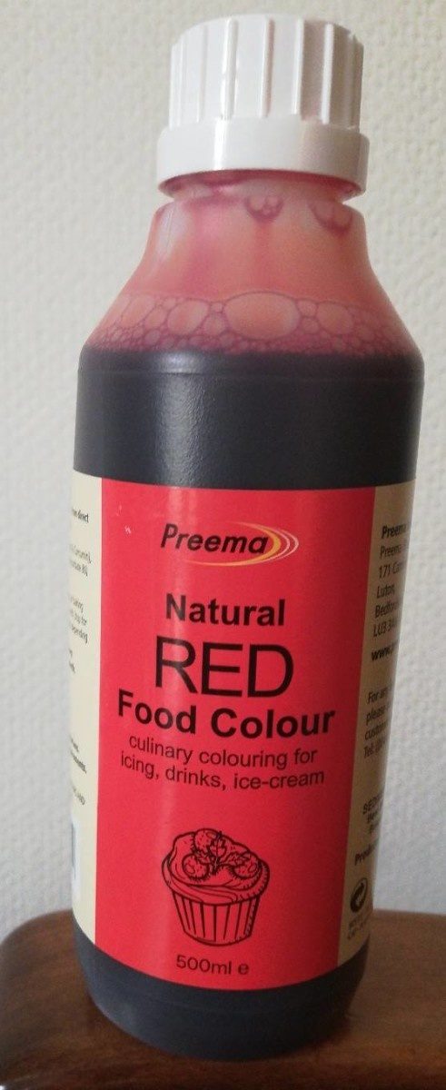 Natural Red food colour - Produit