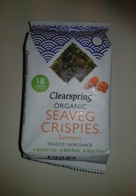 Organic Seaveg Crispies Turmeric - Producte - es