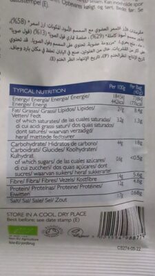 Brown Rice Crackers - Tableau nutritionnel - en