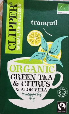Clipper Organique Vera Aloe Green Tea Bag 20 - Produit