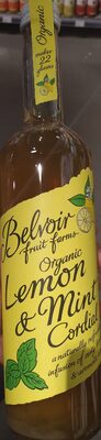 organic lemon and mint cordial - Product