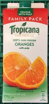 Jus d'Orange avec Pulpe 100% pressée Pur Jus - Produit
