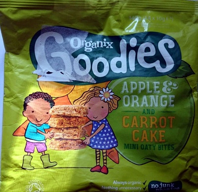 Organix Goodies - Apple & Orange And Carrot Cake Mini Oaty Bites - Product
