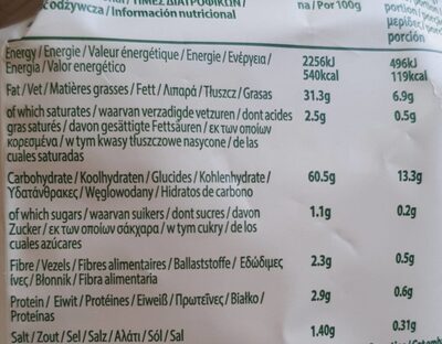 Veggie Straws Kale Tomato Spinach - Nutrition facts - en
