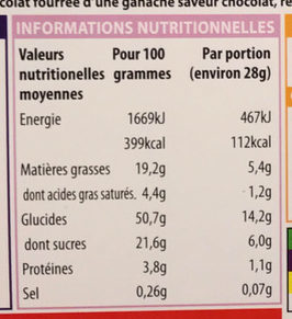 Gâteau La Reine des Neiges - Nutrition facts - fr