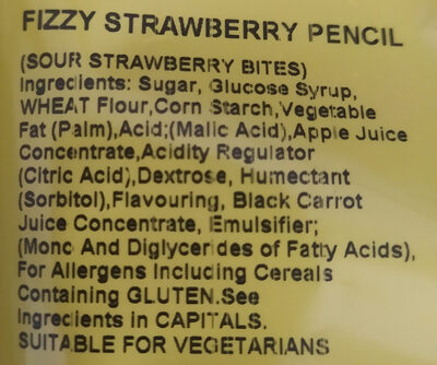 Sour Strawberry Bites - المكونات - en