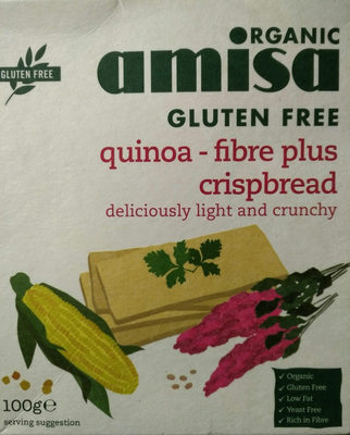 Organic Amisa - Gluten free - Quinoa - Fibre plus crispbread - Produit