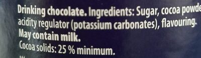 Hot Chocolate Powder - Ingredients