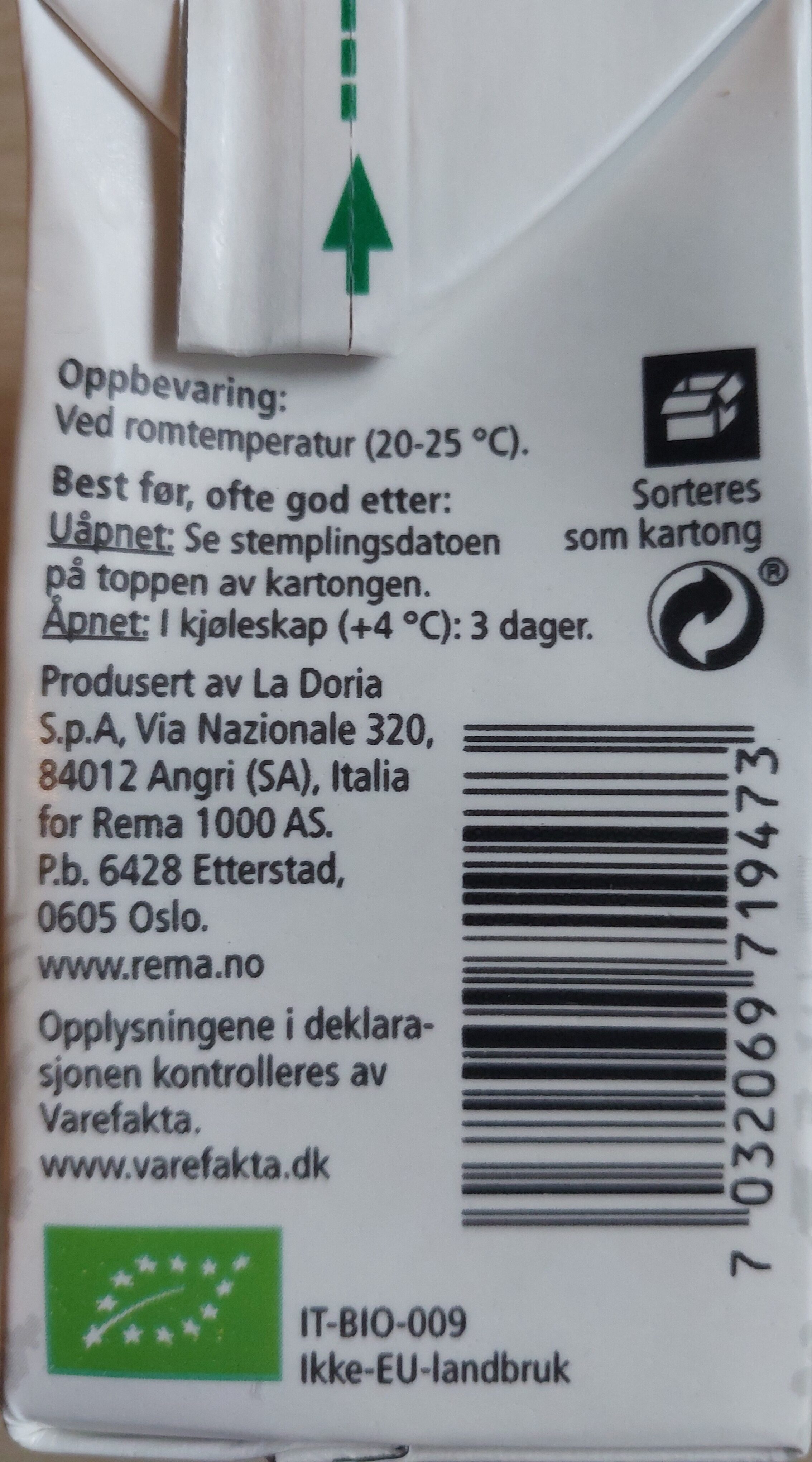 Økologiske Røde Kidneybønner - Recycling instructions and/or packaging information