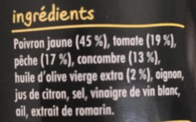 Gazpacho jaune - Ingredienser - fr