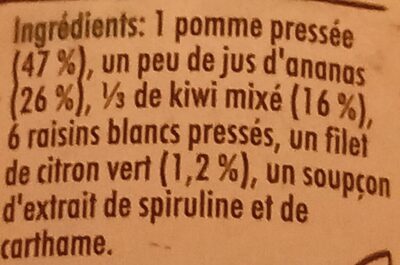 Kiwi 🥝 Pomme🍎🍏 et Ananas 🍍 - Ingredients - fr