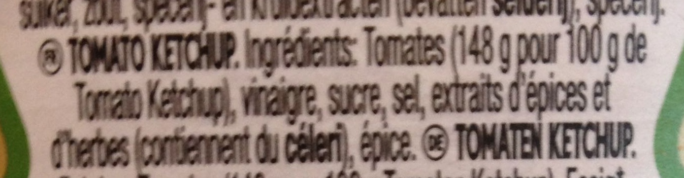 Tomato ketchup - Ingrédients