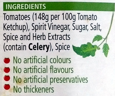 Tomato Ketchup - Ingredients