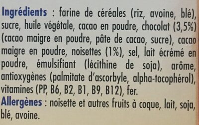 Trésor Goût Brownie chocolat - Ingrediënten - fr