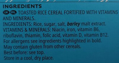 Rice Krispies - Ingrediënten - en