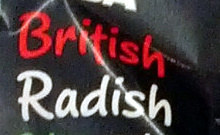 British Radish - Ingredients
