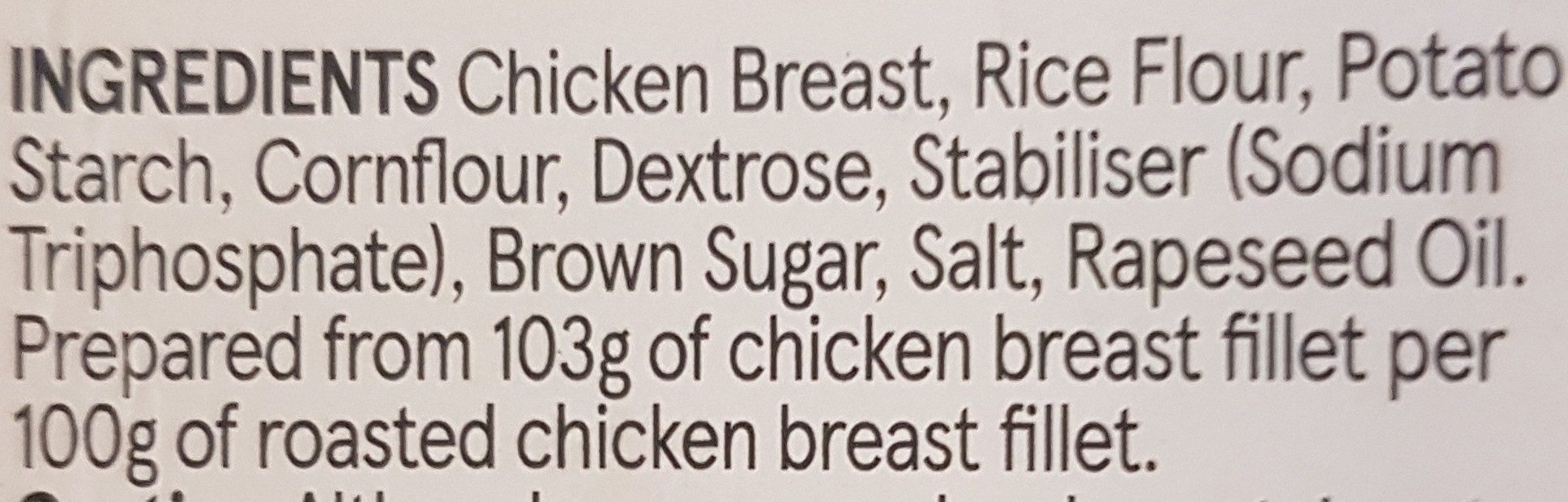 Ready To Eat Roast Boneless Chicken Breasts - Ingredientes - fr