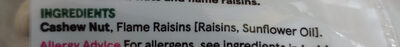 Cashew & Raisins - Ingredients