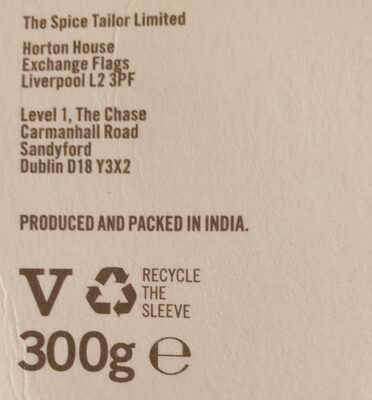 Delicate korma curry - Recycling instructions and/or packaging information