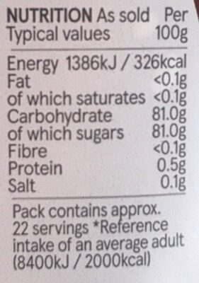 Squeezy Honey - Nutrition facts
