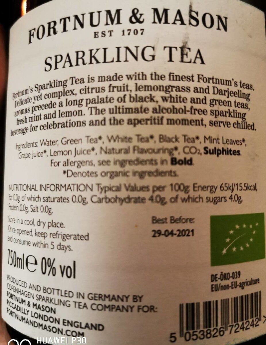 Sparkling tea - Produit