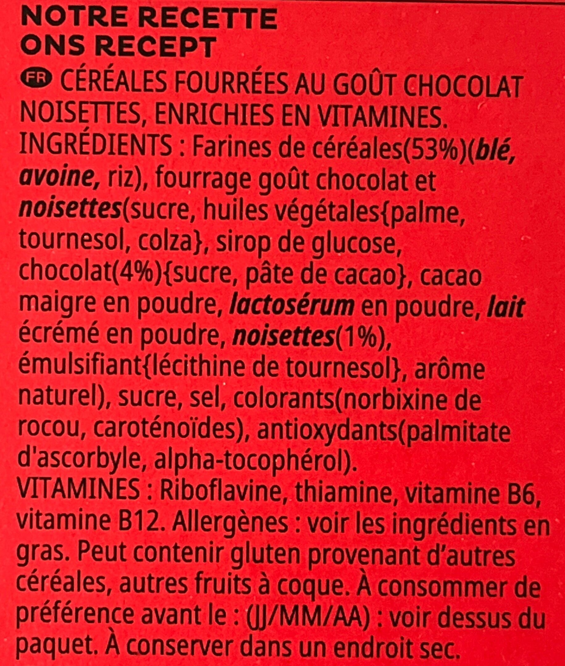 Trésor chocolat noisettes - Ingredienti - fr