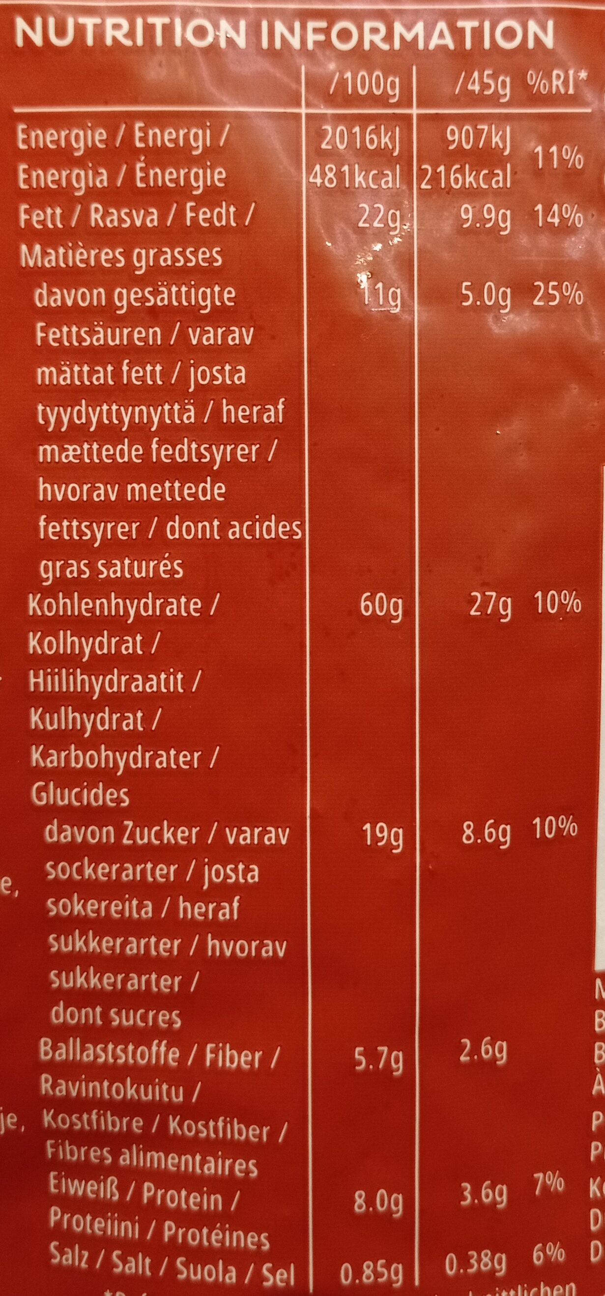Knusper Müsli Classic - Nutrition facts - de