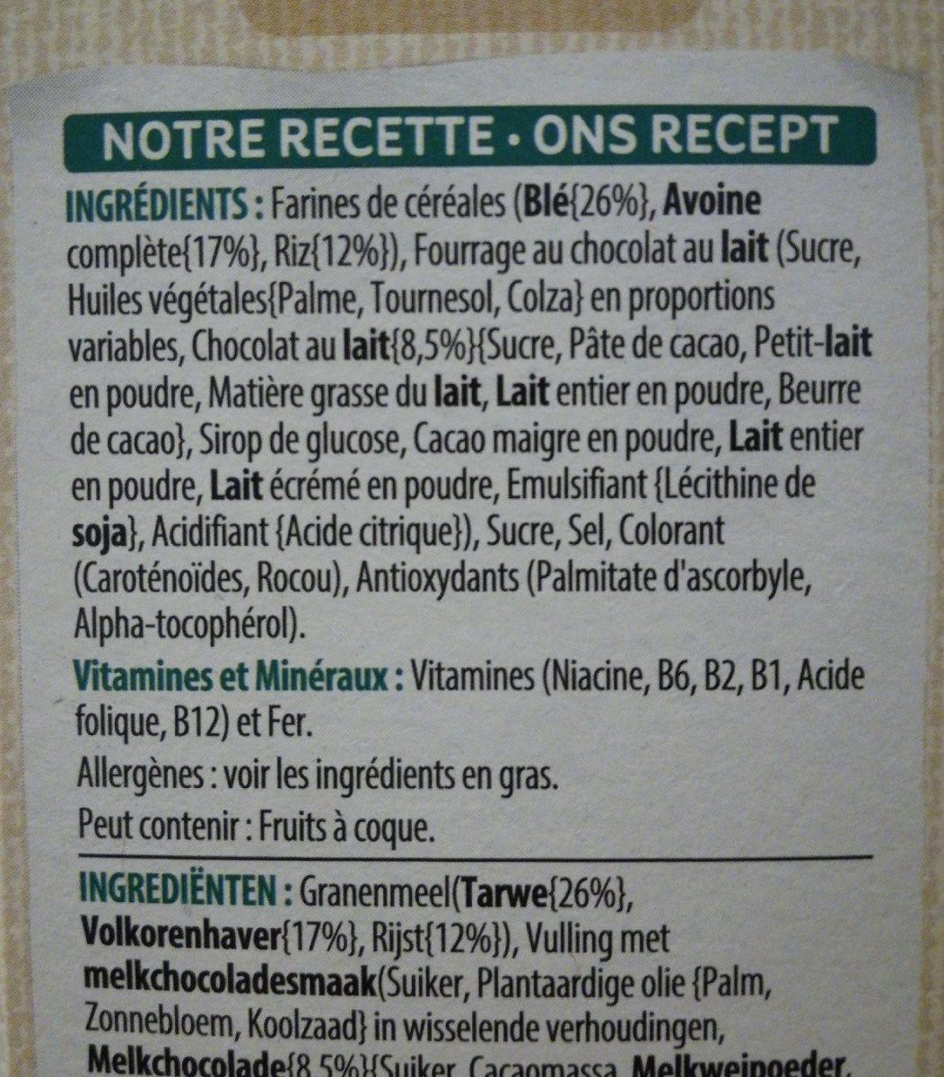 Kellogg's Trésor Choco Lait - Ingrediënten - fr