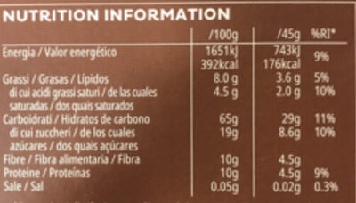 All-bran Choco - Cereales Con Chocolate - Información nutricional