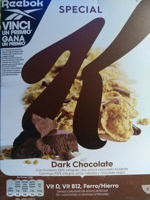 Special K chocolate negro - Nutrition facts - es
