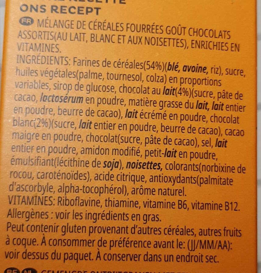Céréales Trésor Kellogg's Chocoroulette - Ingrediënten - fr