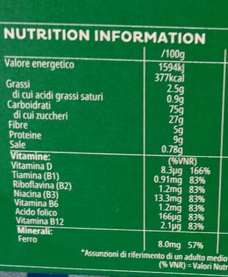 Cocopops - Valori nutrizionali