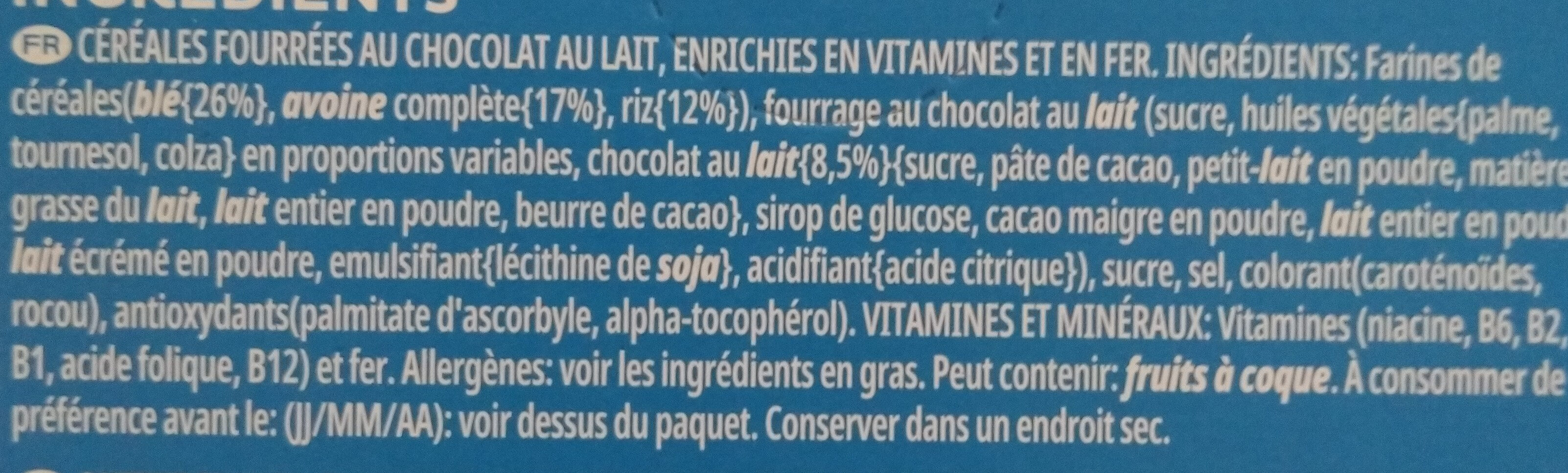 Céréales Trésor Variety Kellogg's - 6x30g - Ingrediënten - fr