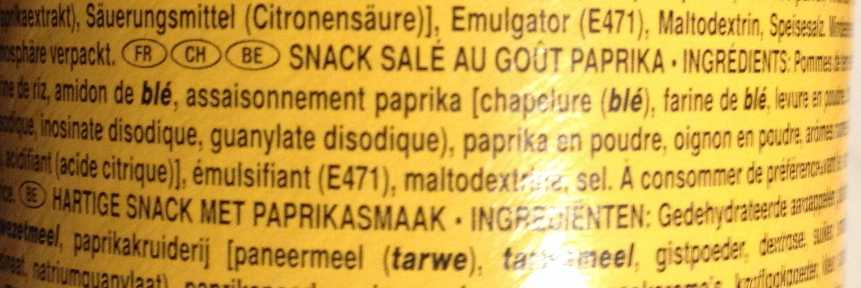 Classic Paprika - Ingredienti - fr