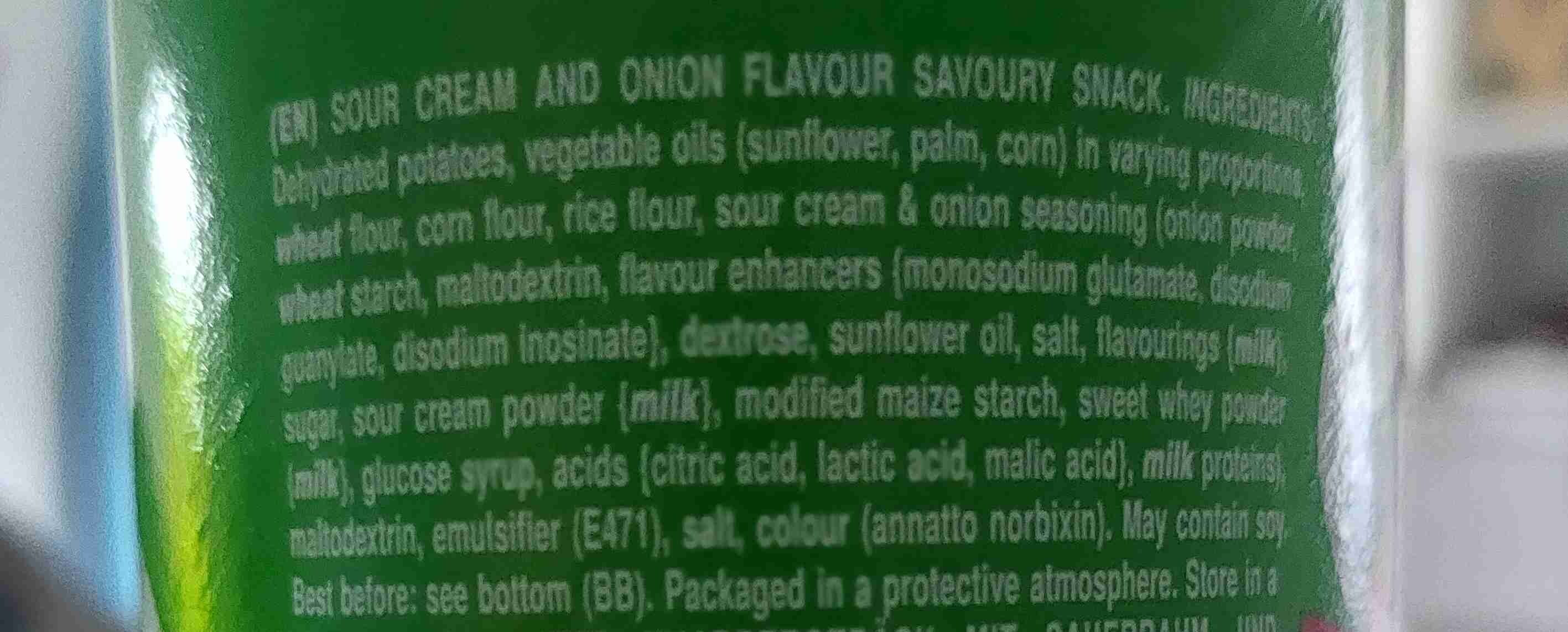 Sour cream & onion - Ingrediënten - en