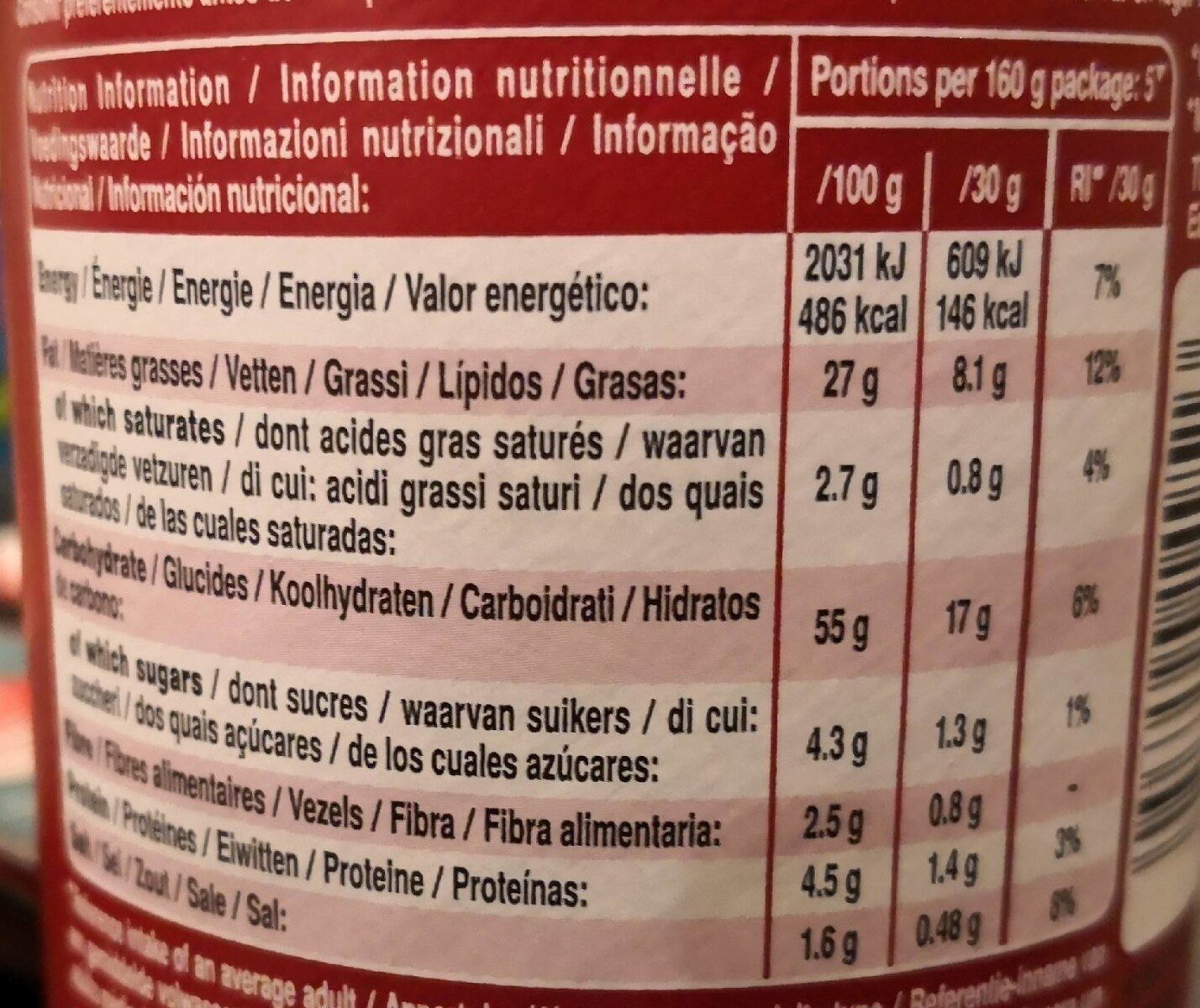 Rice fusion - Nutrition facts - fr