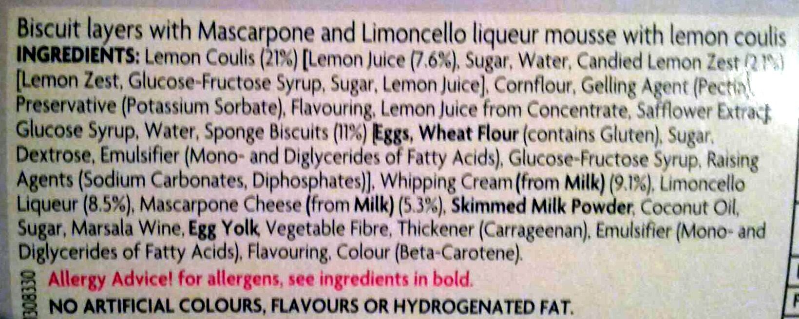 2 limoncello desserts - Ingredients