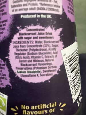 Ribena - Ingredients
