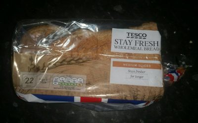 Tesco Wholemeal Stay Fresh Medium Bread - نتاج - en