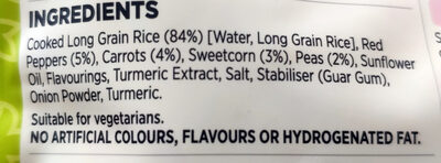 Golden Veg Micro Rice - Ingredients