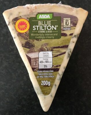 Calories in Asda Blue Stilton Cheese