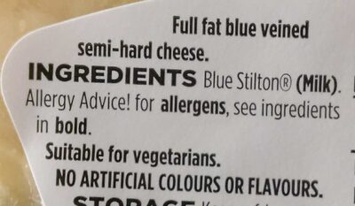 Blue Stilton cheese - Ingredients